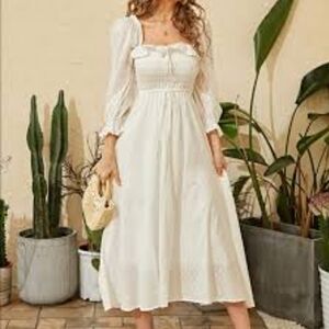Elegant White Midi Dress